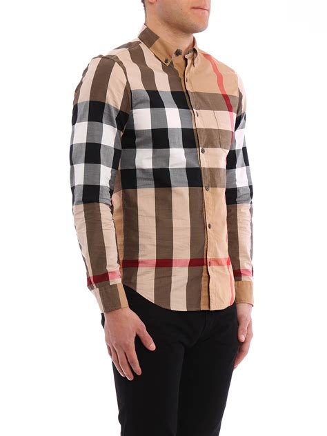 misure camicie burberry|Camicia con vestibilità slim in cotone Check (Sabbia) .